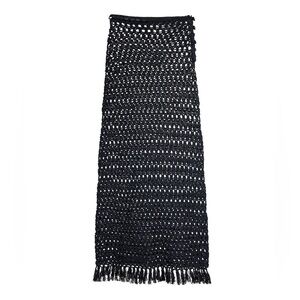 Marysia Swim Black Crochet Maxi Skirt
